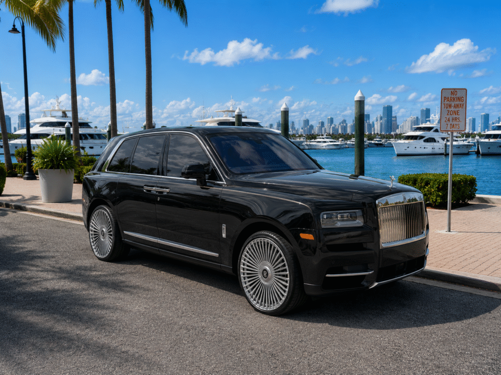 Rent Rolls Royce Cullinan in Miami,. Exotic Miami Car Rental, EMCR Miami