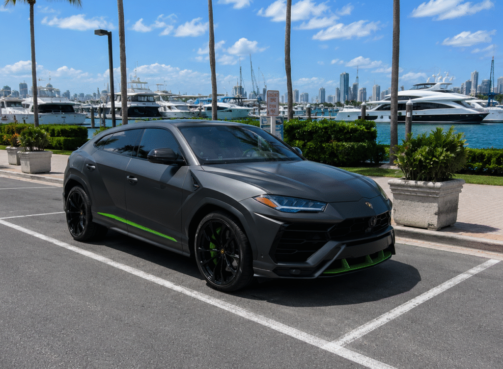 Rent Lamborghini Urus in Miami,. Exotic Miami Car Rental, EMCR Miami