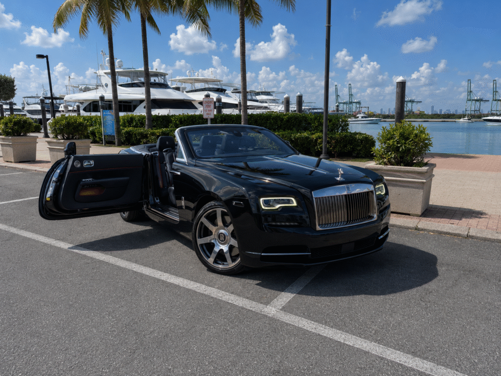 Rent Rolls Royce Dawn in Miami,. Exotic Miami Car Rental, EMCR Miami