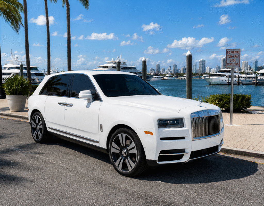 Rent Rolls Royce Cullinan in Miami,. Exotic Miami Car Rental, EMCR Miami